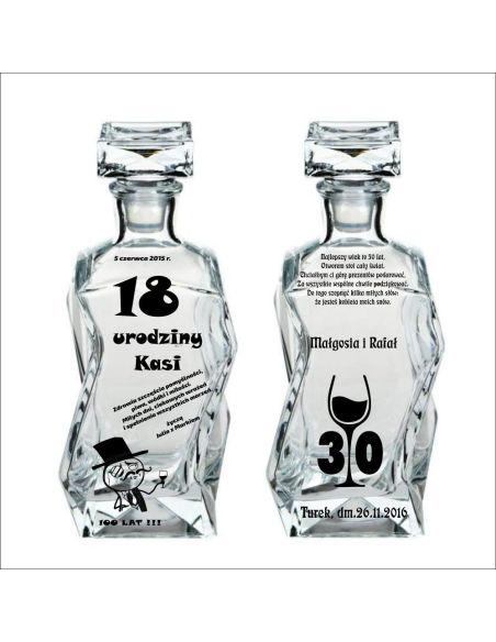 Karafka Dedykacją Grawerem Pomysł Prezent Personalizowany