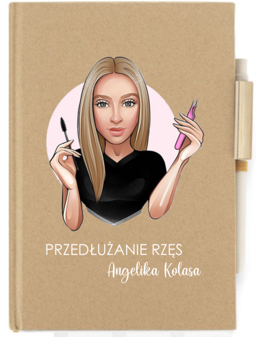 Notes A5 TWÓJ nadruk UV Z IMIENIEM prezent dla mamy notatnik + długopis