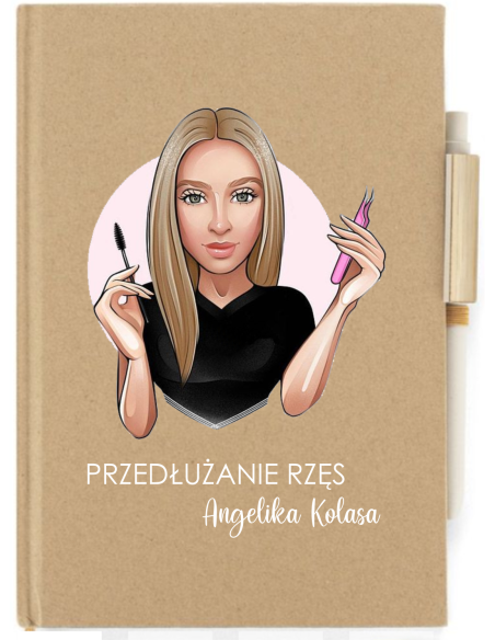 Notes A5 TWÓJ nadruk UV Z IMIENIEM prezent dla mamy notatnik + długopis