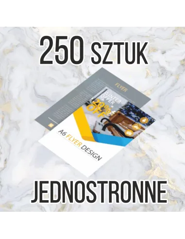 Ulotki A6 250 sztuk + Projekt z Nadrukiem Reklamowy