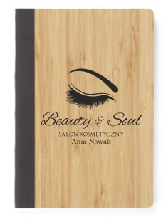 Notatnik DO SALONU BEAUTY bambusowy notes A5 Z TWOIM NADRUKIEM