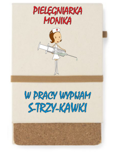 Notatnik A6 prezebt dla pielęgniarki zabawny nadruk uv RÓŻNE WZORY