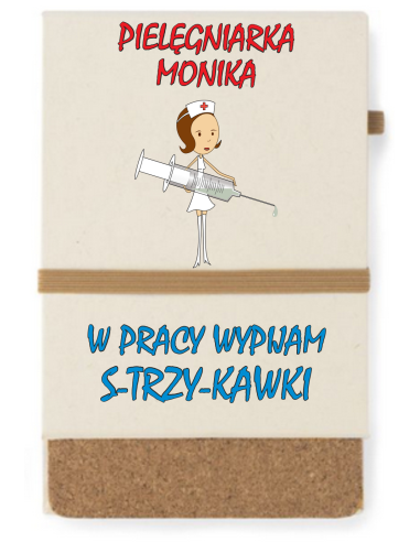Notatnik A6 prezebt dla pielęgniarki zabawny nadruk uv RÓŻNE WZORY