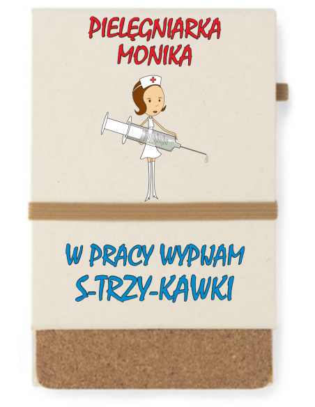 Notatnik A6 prezebt dla pielęgniarki zabawny nadruk uv RÓŻNE WZORY
