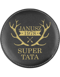 Zestaw do wina w okągłym etui PERSONALIZOWANY PREZENT dla Taty 