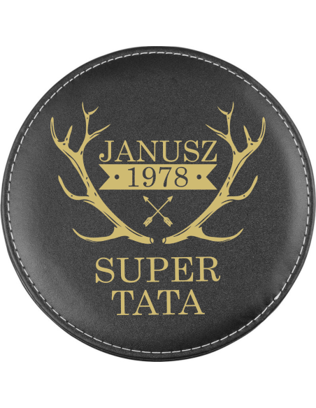 Zestaw do wina w okągłym etui PERSONALIZOWANY PREZENT dla Taty 