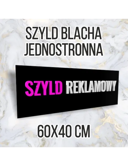 Tablica Reklamowa – Szyld Metalowy 60x40 Jednostronna