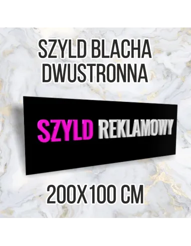 Tablica Reklamowa – Szyld Metalowy 200x100 Dwustronny