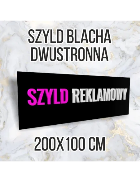 Tablica Reklamowa – Szyld Metalowy 200x100 Dwustronny