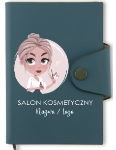 Notatnik A6 na prezent z imieniem nadruk uv SALON KOSMERTYCZNY
