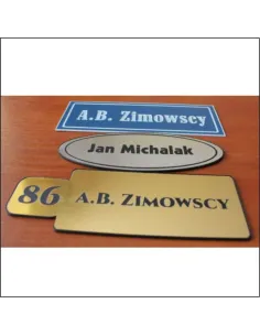 Tabliczka z Grawerem Drzwi Nazwiskiem Numerem Mieszkania