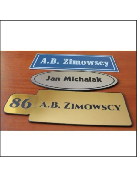 Tabliczka z Grawerem Drzwi Nazwiskiem Numerem Mieszkania