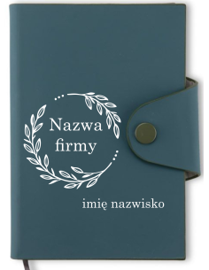 Firmowy notatnik A6 na zatrzask z twoim logo nazwą firmy NADRUKIEM UV