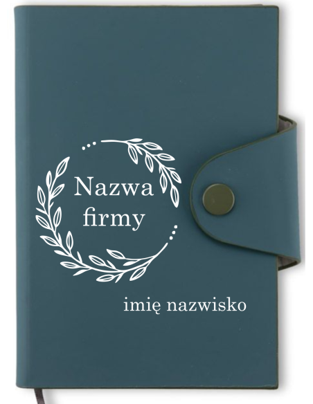 Firmowy notatnik A6 na zatrzask z twoim logo nazwą firmy NADRUKIEM UV
