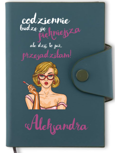 Notes A6 planer notatnik personalizowany PREZENT Z TWOIM NAPISEM NADRUKIEM