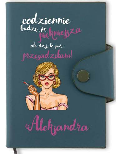 Notes A6 planer notatnik personalizowany PREZENT Z TWOIM NAPISEM NADRUKIEM