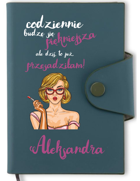 Notes A6 planer notatnik personalizowany PREZENT Z TWOIM NAPISEM NADRUKIEM