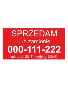 Sprzedam Zamienię Magnes na Samochód Auto 2szt z Nadrukiem