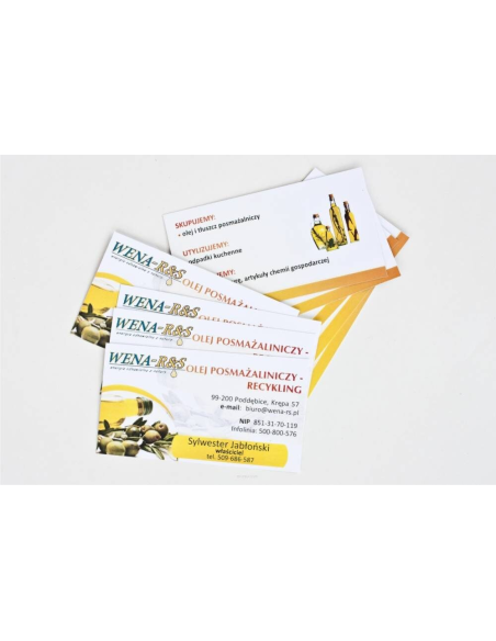 Wizytówki z Nadrukiem 100 szt 2 Strony 48h Szybki Expres