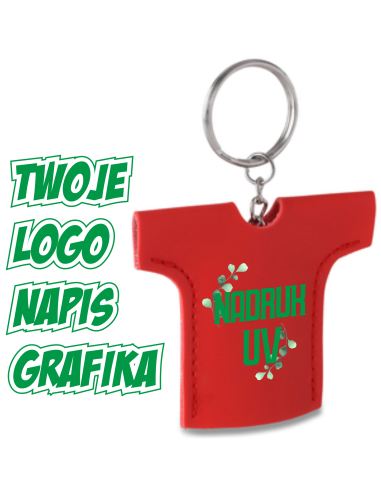 Brelok T-shirt czerwony 100 szt PERSONALIZOWANY GADŻET FIRMOWY