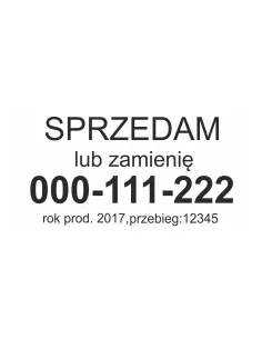Magnes na Samochód 2szt Sprzedam Zamienię Auto Pamiątkowe