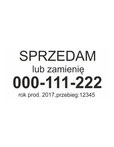 Magnes na Samochód 2szt Sprzedam Zamienię Auto Pamiątkowe