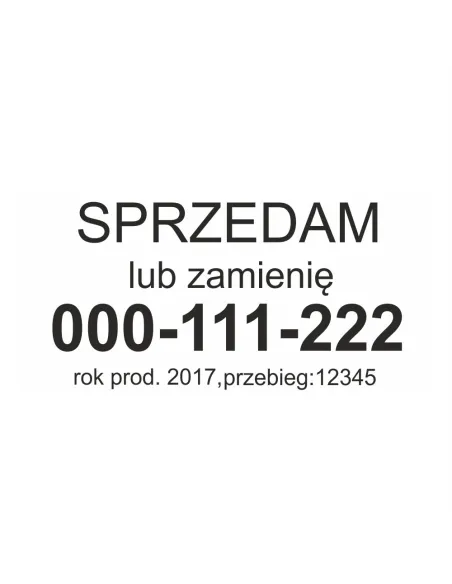 Magnes na Samochód 2szt Sprzedam Zamienię Auto Pamiątkowe