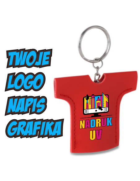 Personalizowany brelok koszulka Twój nadruk UV logo grafika 200 szt