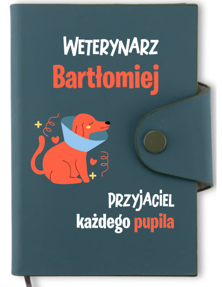Notatnik A6 na prezent z imieniem nadruk uv SALON KOSMERTYCZNY
