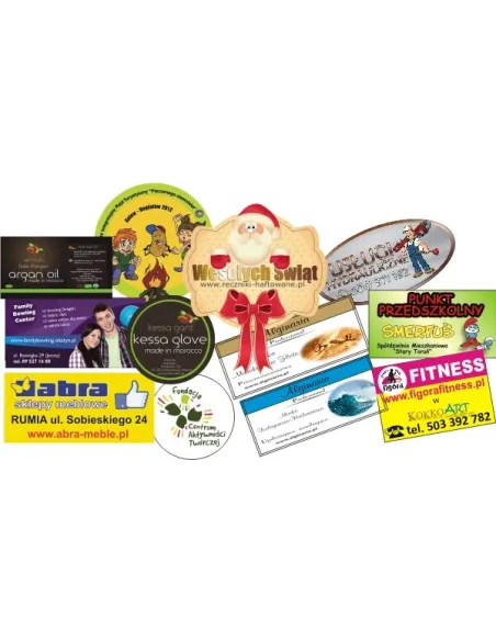 Naklejki Personalizowany z Nadrukiem Etykiety Samoprzylepne