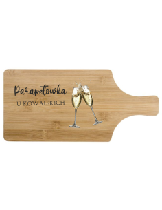 Deska z bambusa z nożami prezent na parapetówkę Dla miłośników serów NADRUK
