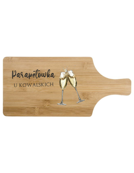 Deska z bambusa z nożami prezent na parapetówkę Dla miłośników serów NADRUK