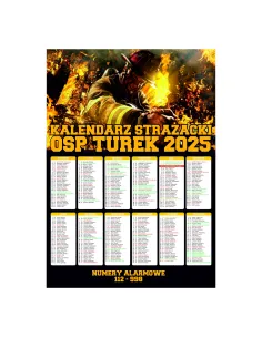 Kalendarz Strażacki 200 szt OSP PSP 2025 Projekt Gratis