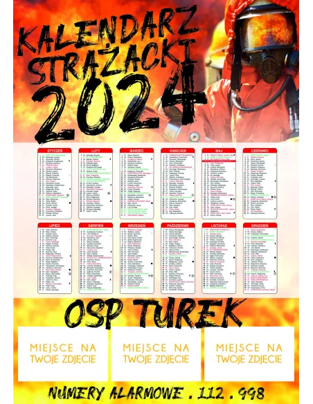 Kalendarz Strażacki – 200 szt Projekt Gotowy Projekt
