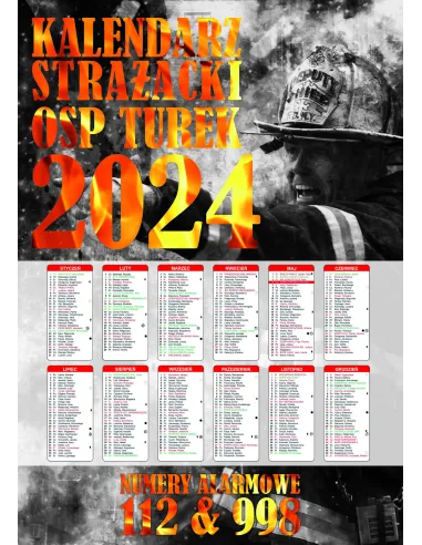 Kalendarz Strażacki OSP PSP 2024 – 200 szt Projekt