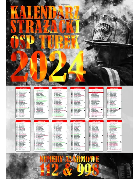 Kalendarz Strażacki OSP PSP 2024 – 200 szt Projekt