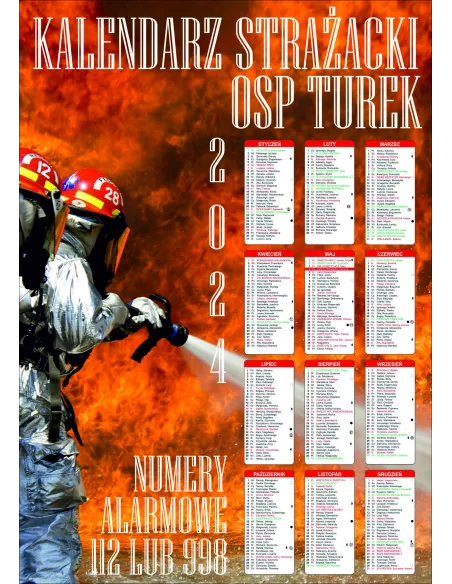 Kalendarz Strażacki – 200 szt Projekt OSP PSP 2024