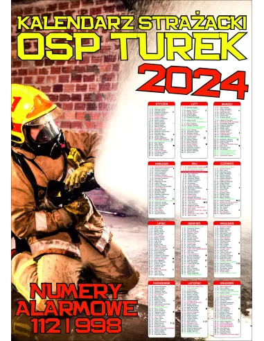 Kalendarz Strażacki OSP PSP 2024 – 200 szt Personalizowany