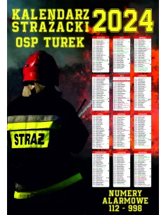Kalendarz Strażacki OSP PSP 2024 – 200 szt z Projektem