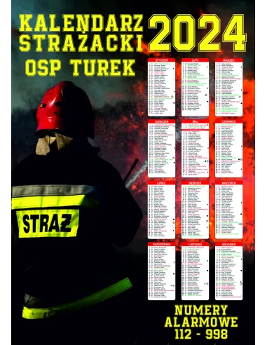 Kalendarz Strażacki OSP PSP 2024 – 200 szt z Projektem