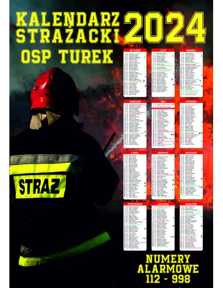 Kalendarz Strażacki OSP PSP 2024 – 200 szt z Projektem
