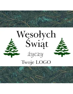 Naklejki 50szt – Świąteczne Życzeniami Twoim logo 50szt