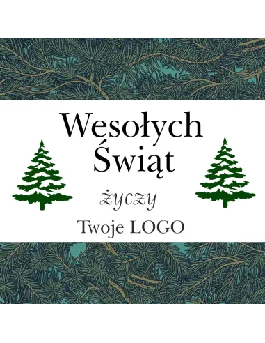 Naklejki 50szt – Świąteczne Życzeniami Twoim logo 50szt