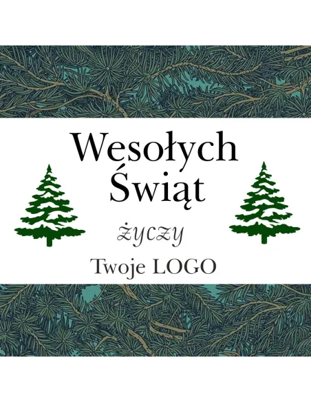 Naklejki 50szt – Świąteczne Życzeniami Twoim logo 50szt
