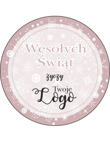 Naklejki Świąteczne z Życzeniami Twoim logo 50szt Promocyjny