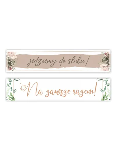 Tablica Ślubna Dekoracyjna Auta Imieniem Ślub Imieniem