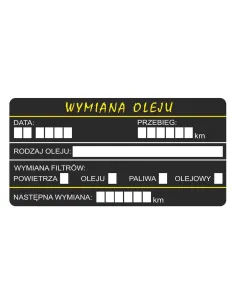 Naklejki 200 szt – Wymiana Oleju Rozrządu 200 szt Reklamowy