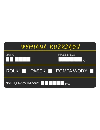 Naklejki 100 szt – Serwis Rozrządu 100 szt Personalizowany