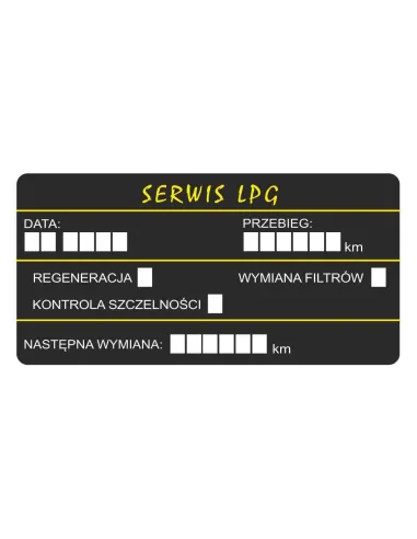 Naklejki 100 szt – Serwis LPG 100 szt Personalizowany