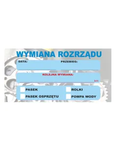 Naklejki z Nadrukiem z logo Warsztatowe Wymiana Rozrządu